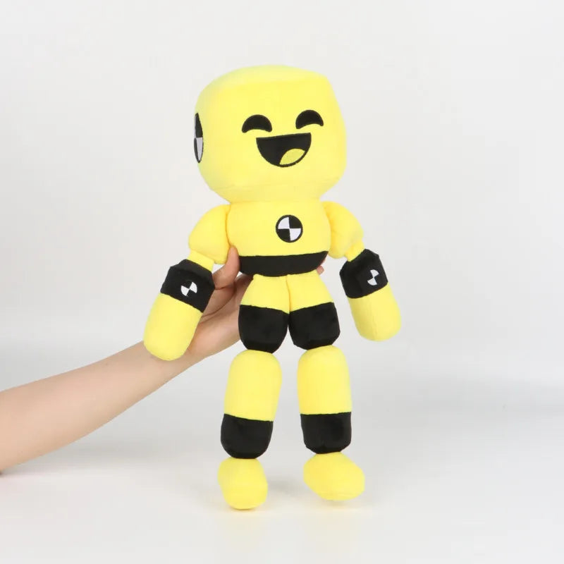 Dummy Danny yellow crash test dummy plush gaming collectible white background product photo