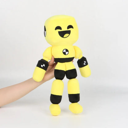 Dummy Danny yellow crash test dummy plush gaming collectible white background product photo