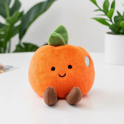 Durian and dragon fruit kawaii fruit plushies side by side 30cm soft collectible toys