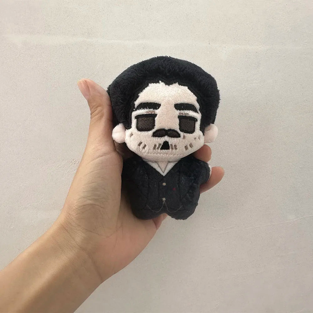 Dutch van der Linde plush toy displayed on gaming desk shelf
