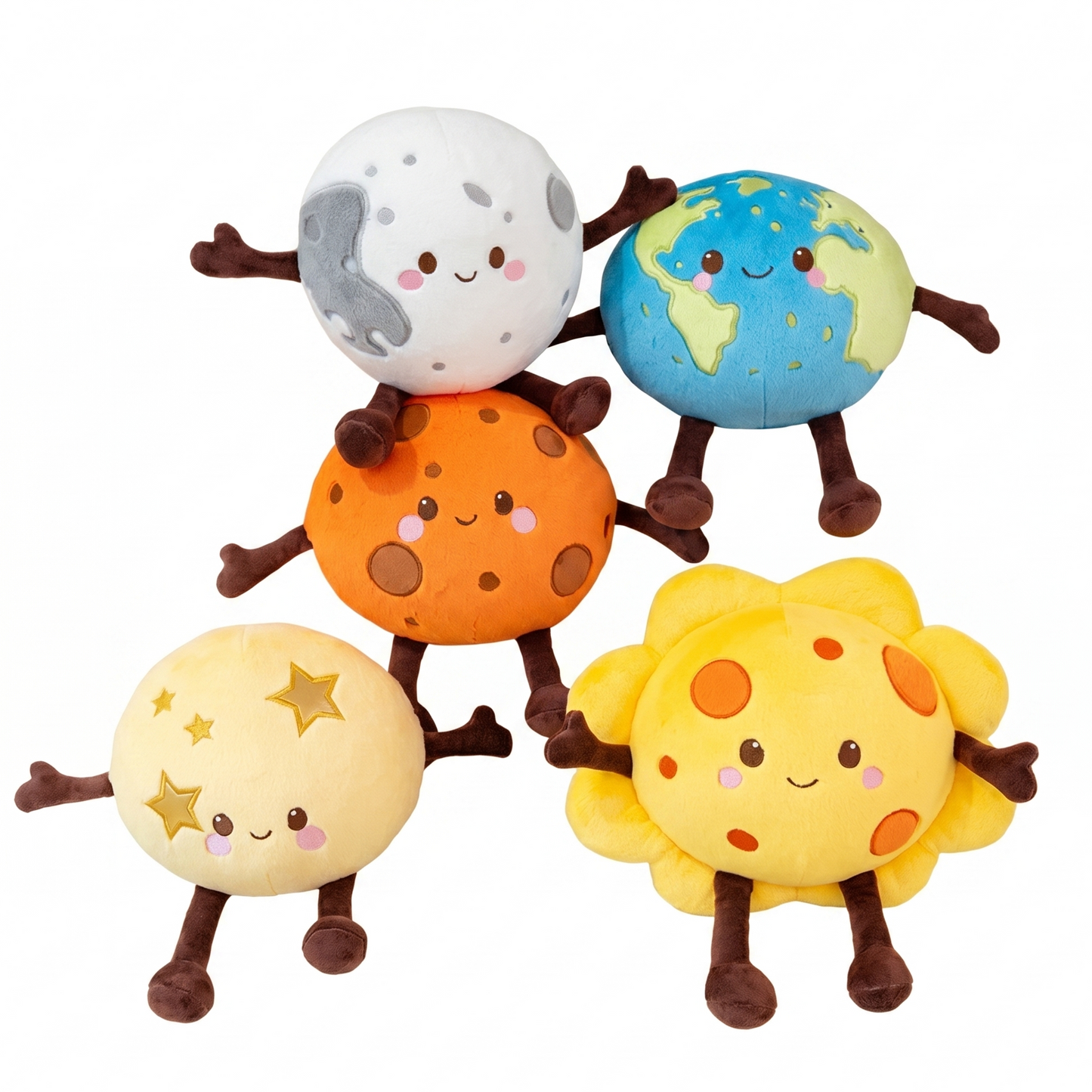 Earth plush stuffed toy soft handmade 20cm blue and green planet plushie
