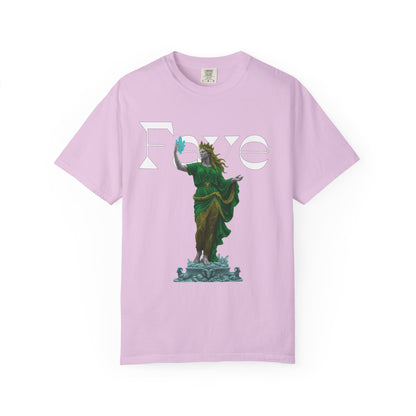 Ethereal goddess apparel flat lay on neutral background
