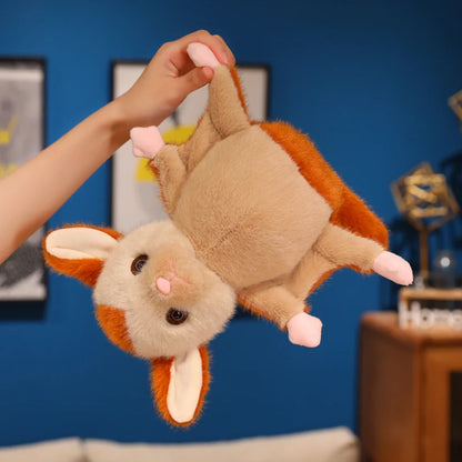 Exotic animal plush collection featuring sugar glider plush as centerpiece