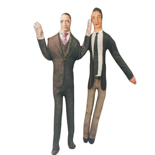 Fan-inspired Dr. Hannibal Lecter plush handmade collector figure 28cm
