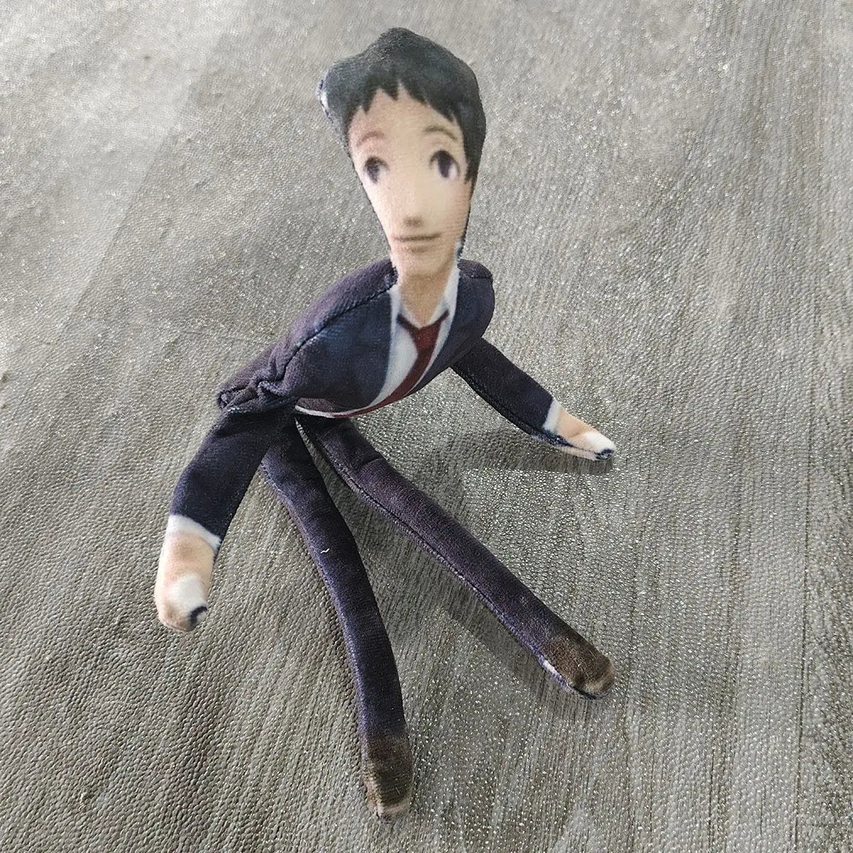 Fan-inspired JRPG detective character plush handmade collectible
