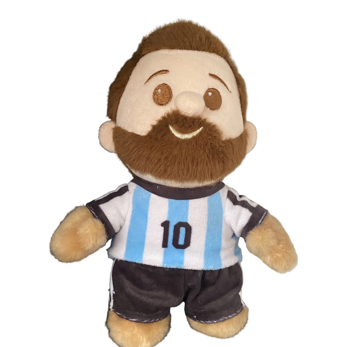Fan-made LM 10 football star plush toy 18cm handmade collectible
