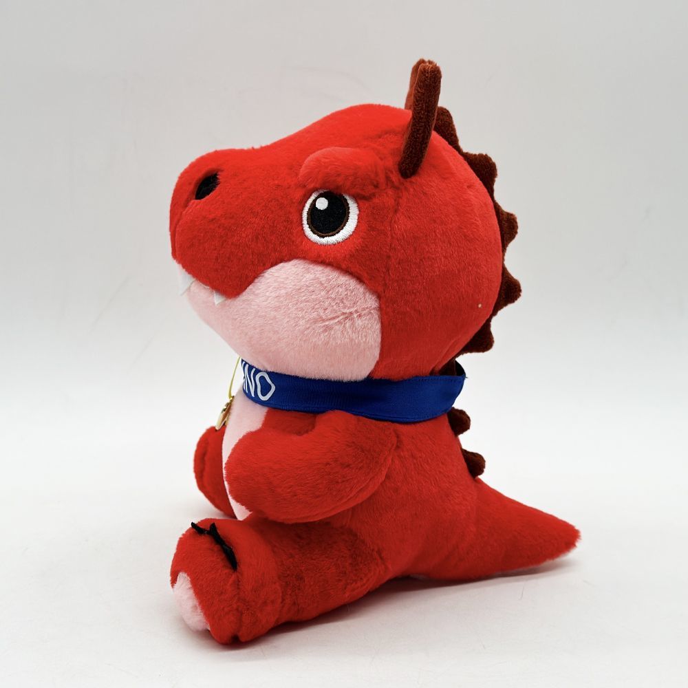 Fan inspired superhero universe dinosaur plush toy collectible shelf display
