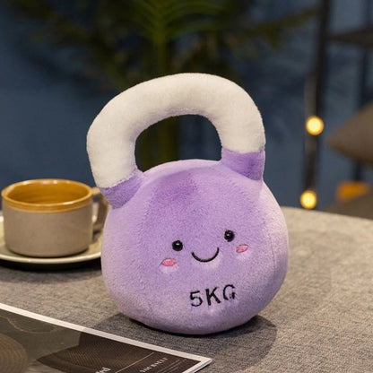 Fitness enthusiast toy kawaii kettlebell stuffed toy purple variant