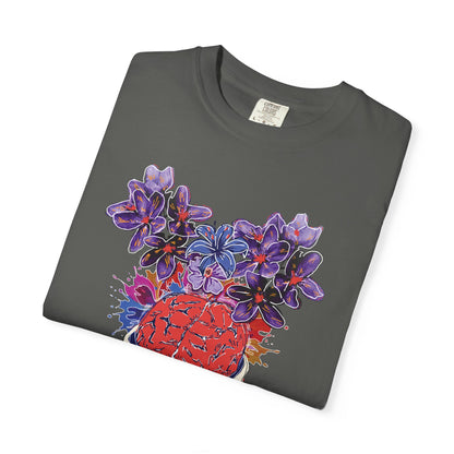 Flat lay of a Comfort Colors 1717 tee showcasing the garment-dyed texture.