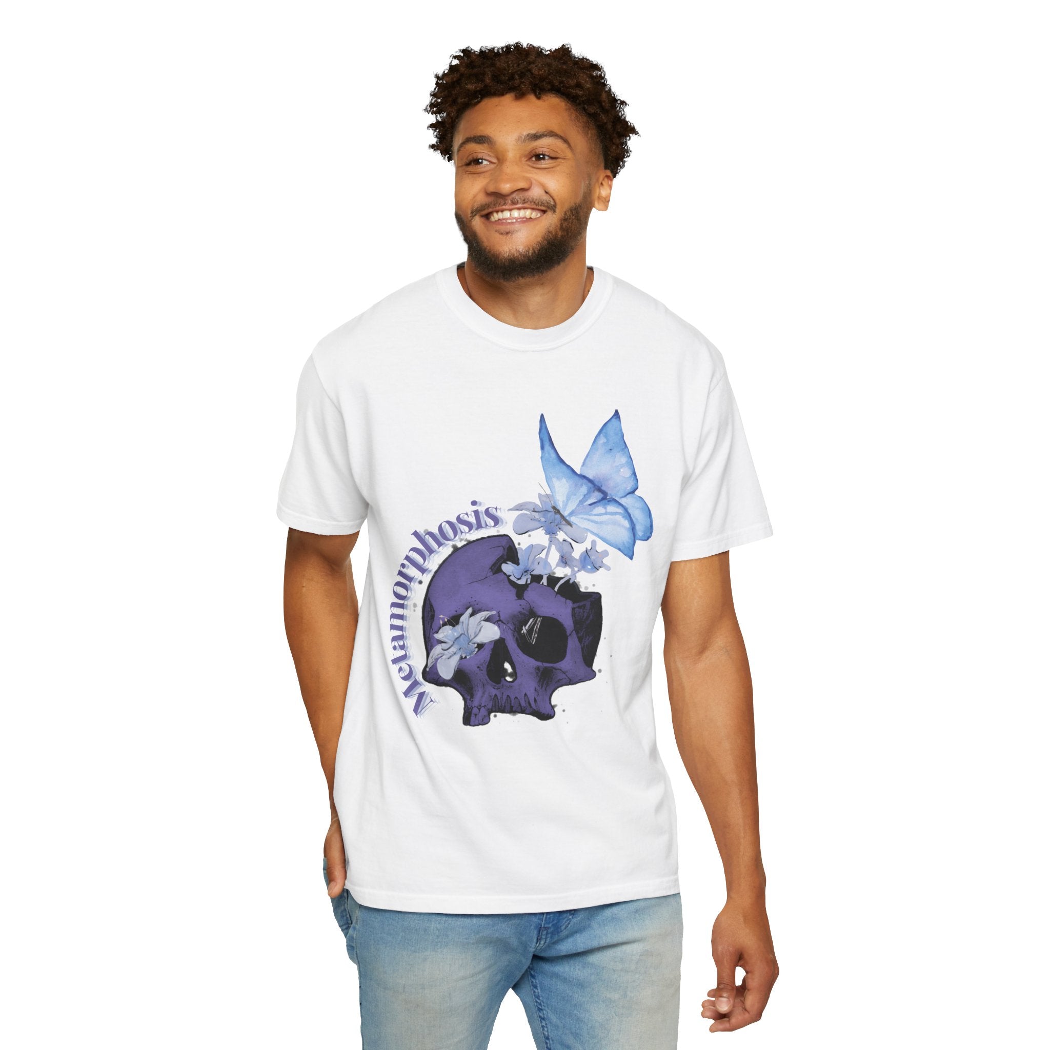 Witchcore Botanical Skull T-Shirt, Metamorphosis Floral Tee – Aprasi
