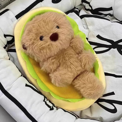 Fluffy otter stuffed animal soft plush PP Cotton filled