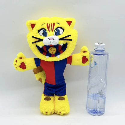Football fan gift plush cat mascot giftwrap presentation
