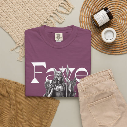 Freyja graphic tee styled for slow mornings with coffee and a book

