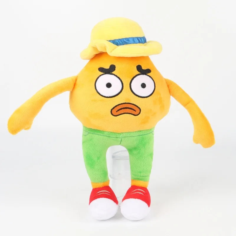 Front view handmade comedy horror co-op game plush 30cm soft fan inspired collectible
