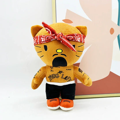 Front view of 25cm tupac plush for bedroom decor.