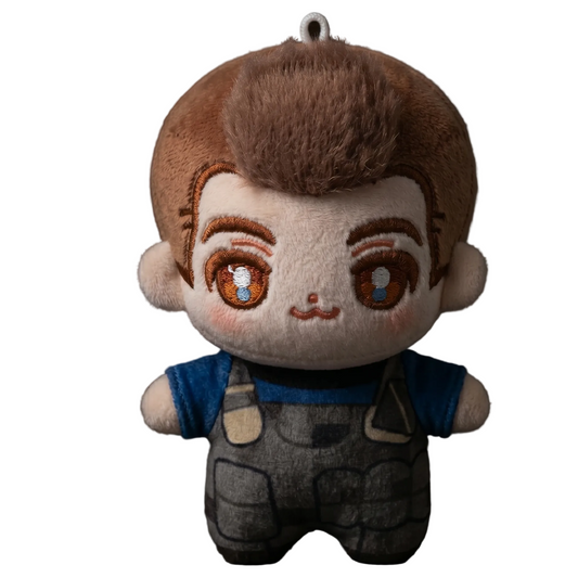 Front view of handmade john soap plush on a pure white background.