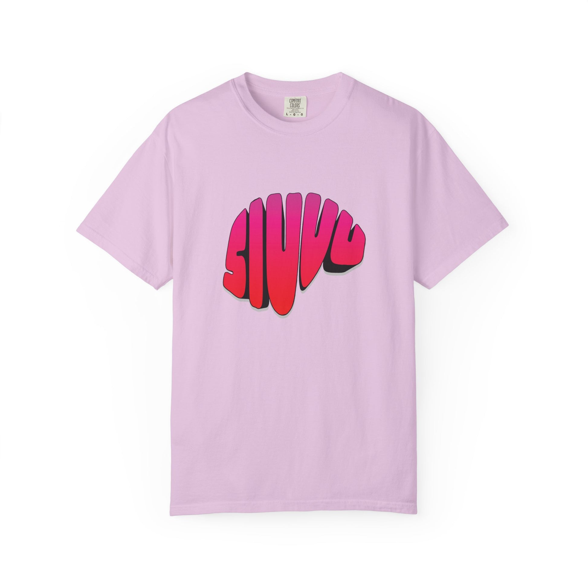 Front view of siuu t shirt featuring a lone soccer player graphic
