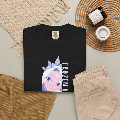 Frozen heart ice empress design tee in multiple color options displayed side by side

