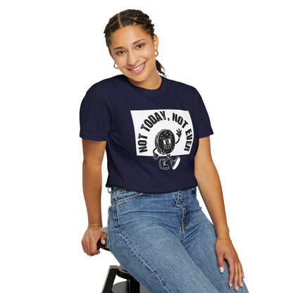 Funny apparel coffee lover shirt worn outdoors lifestyle photo