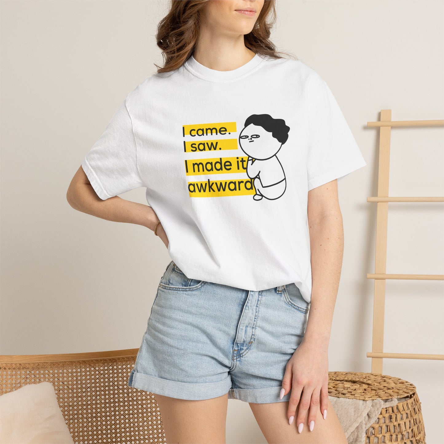 Funny awkward shirt size chart S M L XL 2XL 3XL Comfort Colors relaxed fit