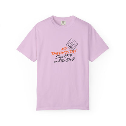 Funny dad summer tee modeled outdoors during a backyard barbecue scene
