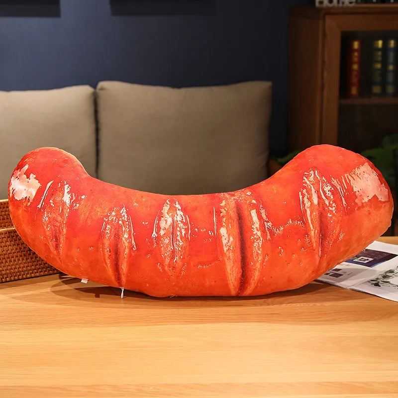 Funny food stuffed animal BBQ plushie unboxing gift for meat lovers