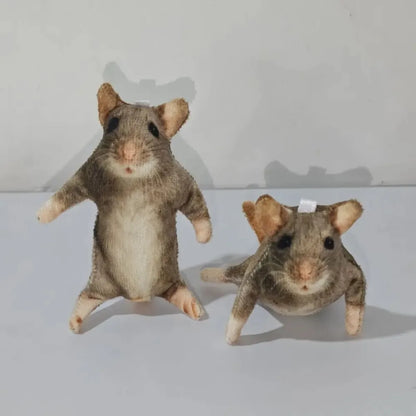 Funny mouse plush on shelf cute collectible plush display