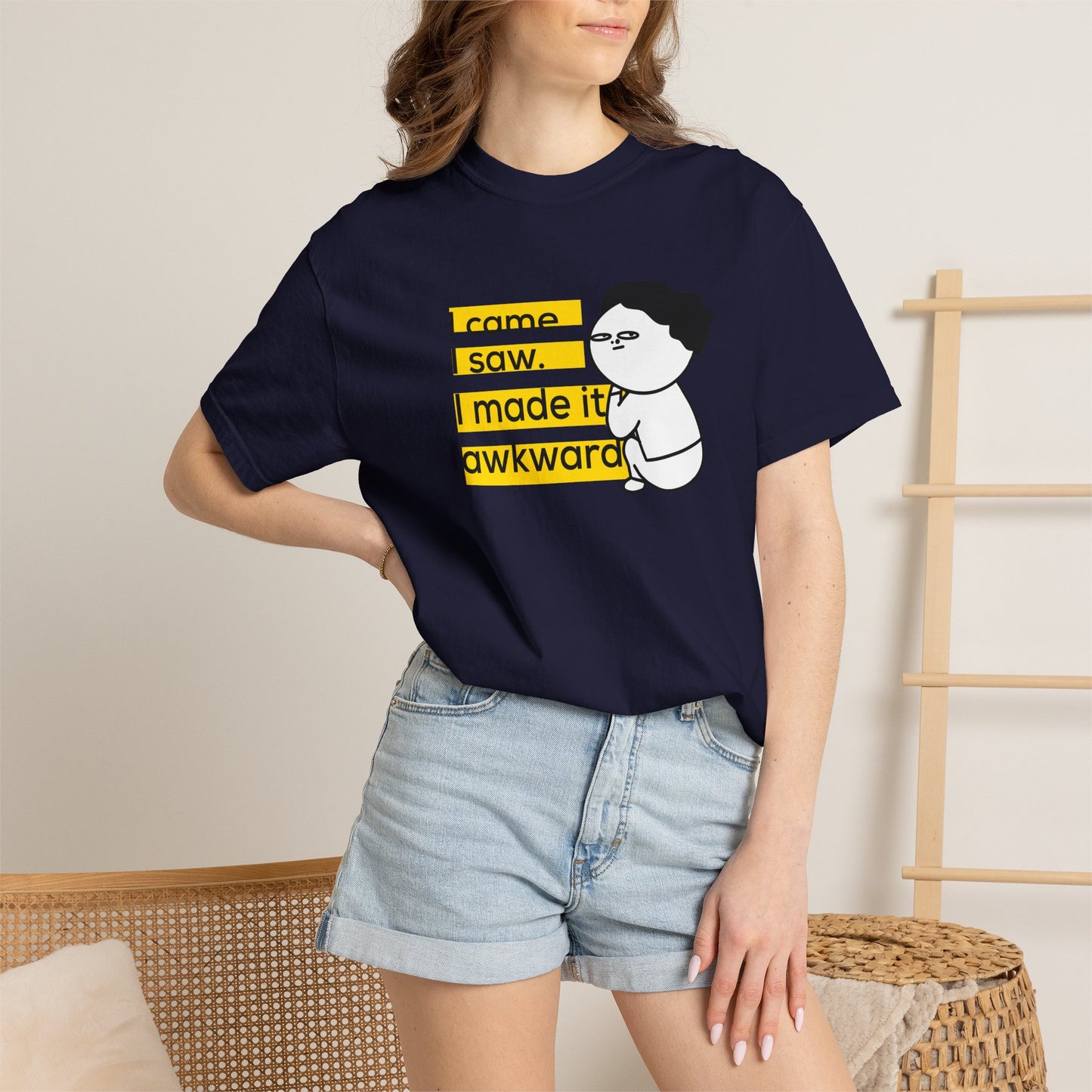 Funny relatable graphic tee Caesar parody quote awkward humor shirt unisex
