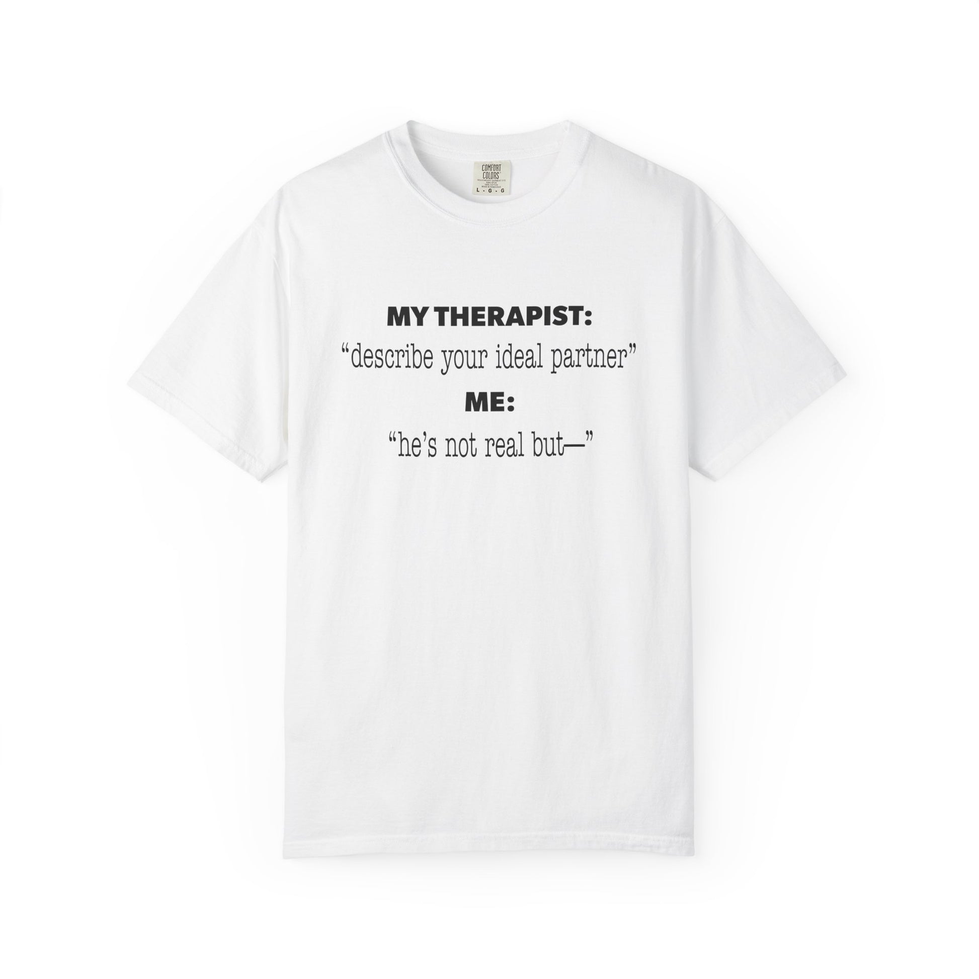 Funny yumejoshi t-shirt he's not real but comfort character tee