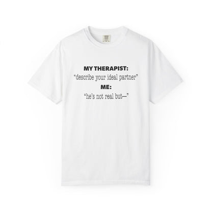Funny yumejoshi t-shirt he's not real but comfort character tee