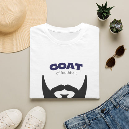 GOAT 10 shirt size chart flatlay XS to 5XL on neutral background