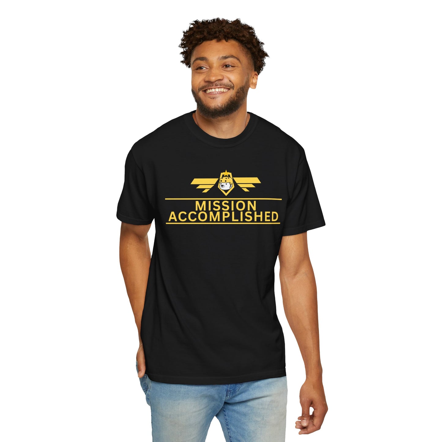 Gaming culture apparel — achievement unlocked tee worn casually outdoors