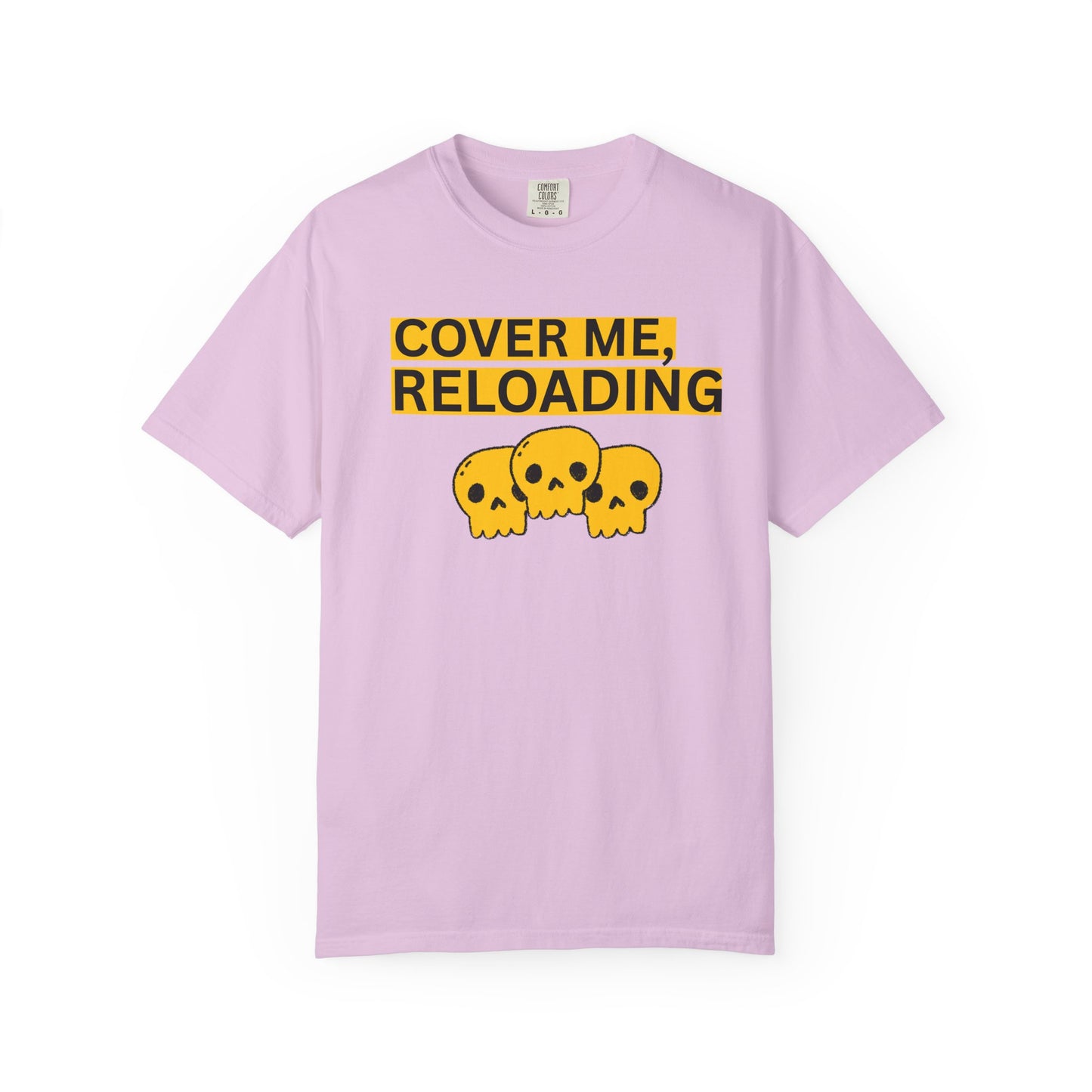 Gaming culture clothing cover me reloading graphic tee streetwear style
