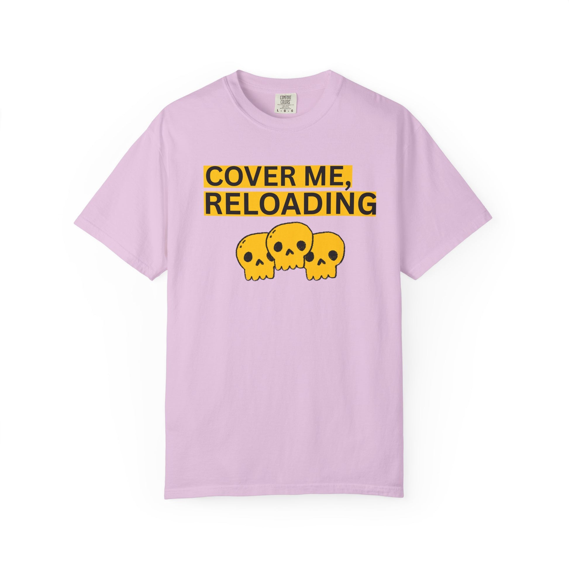 Gaming culture clothing cover me reloading graphic tee streetwear style