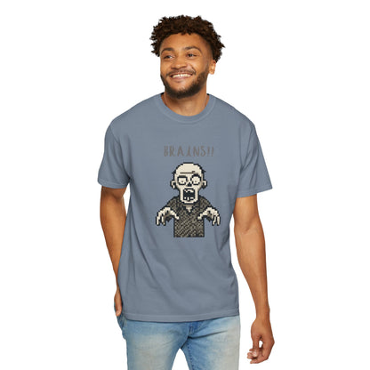 Gaming culture zombie pixel art shirt.