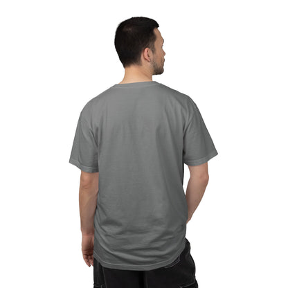 Garment-dyed No.7 retro shirt with iconic footballer celebration silhouette