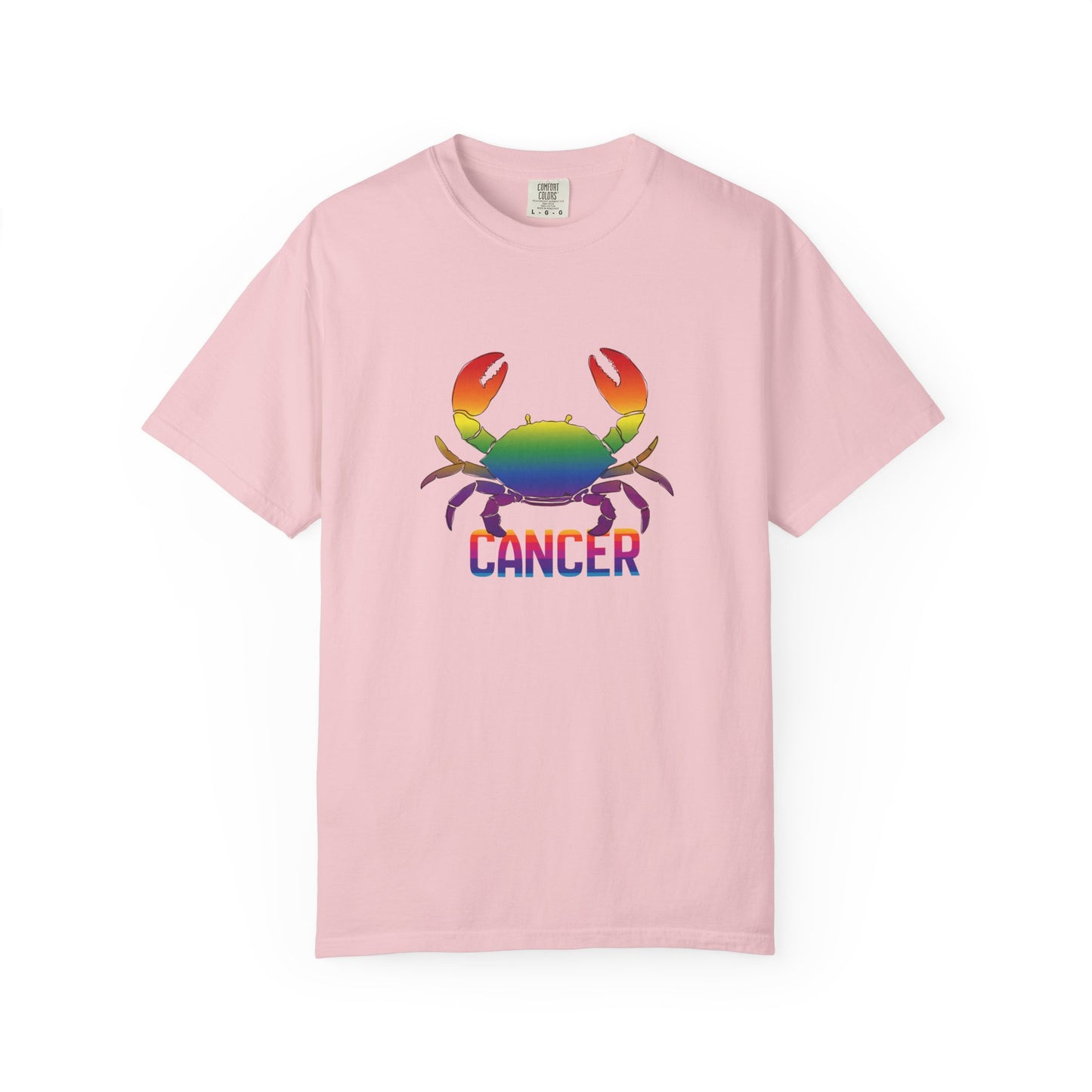 Garment-dyed cotton tee with Cancer zodiac crab illustration
