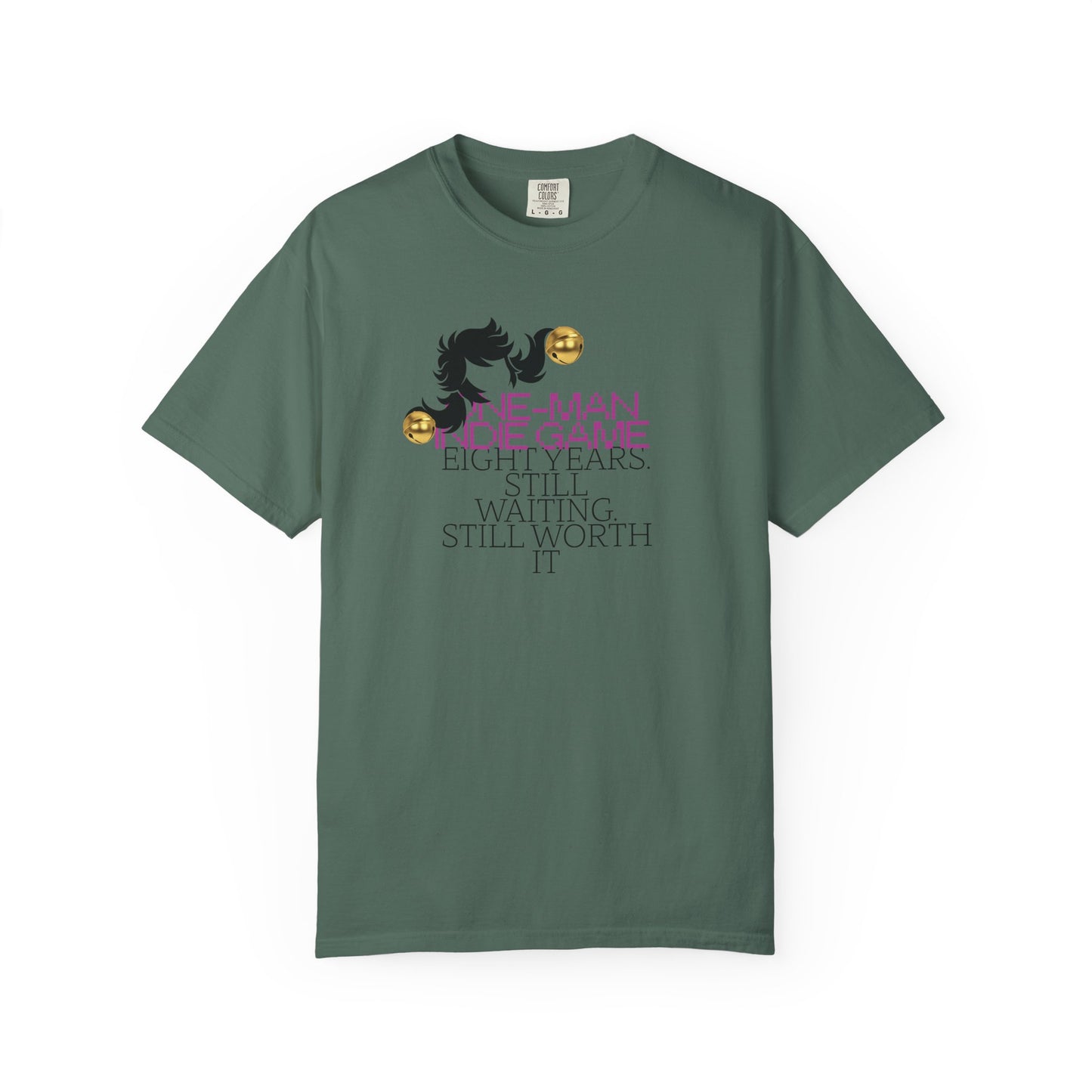 Garment-dyed tee in soft heavyweight cotton with relaxed unisex fit
