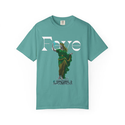 Garment dyed heavyweight tee front view showing relaxed fit
