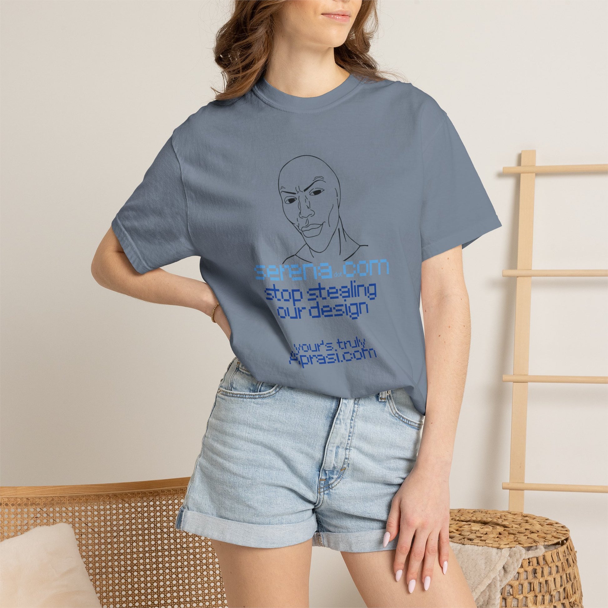 Garment dyed statement tee multiple colorway options display Comfort Colors range

