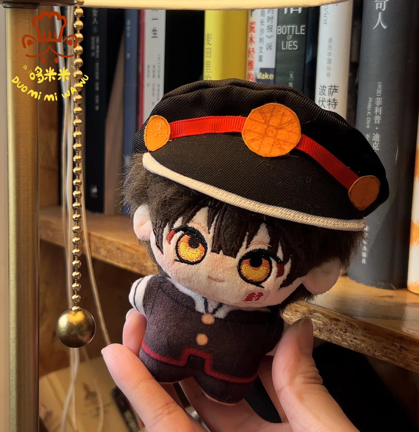 Ghost anime plush handmade fan-inspired design close up
