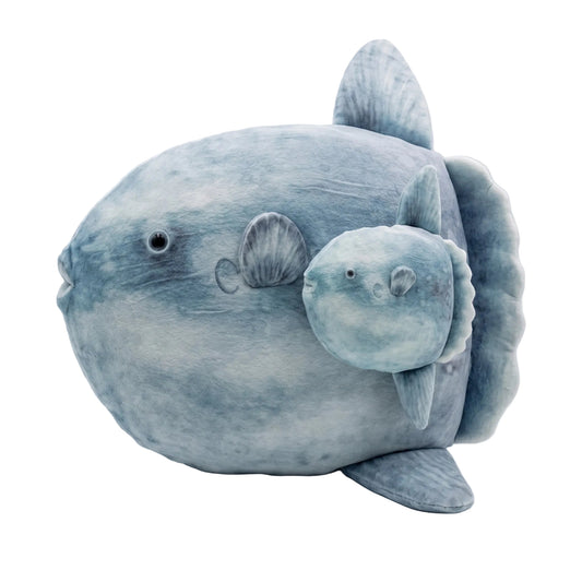 Giant 60cm derpy Mola mola ocean sunfish plush pillow handmade realistic