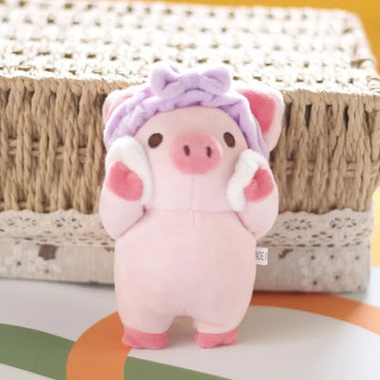 Gift for spa lover cute pig plush toy with face-wash headband