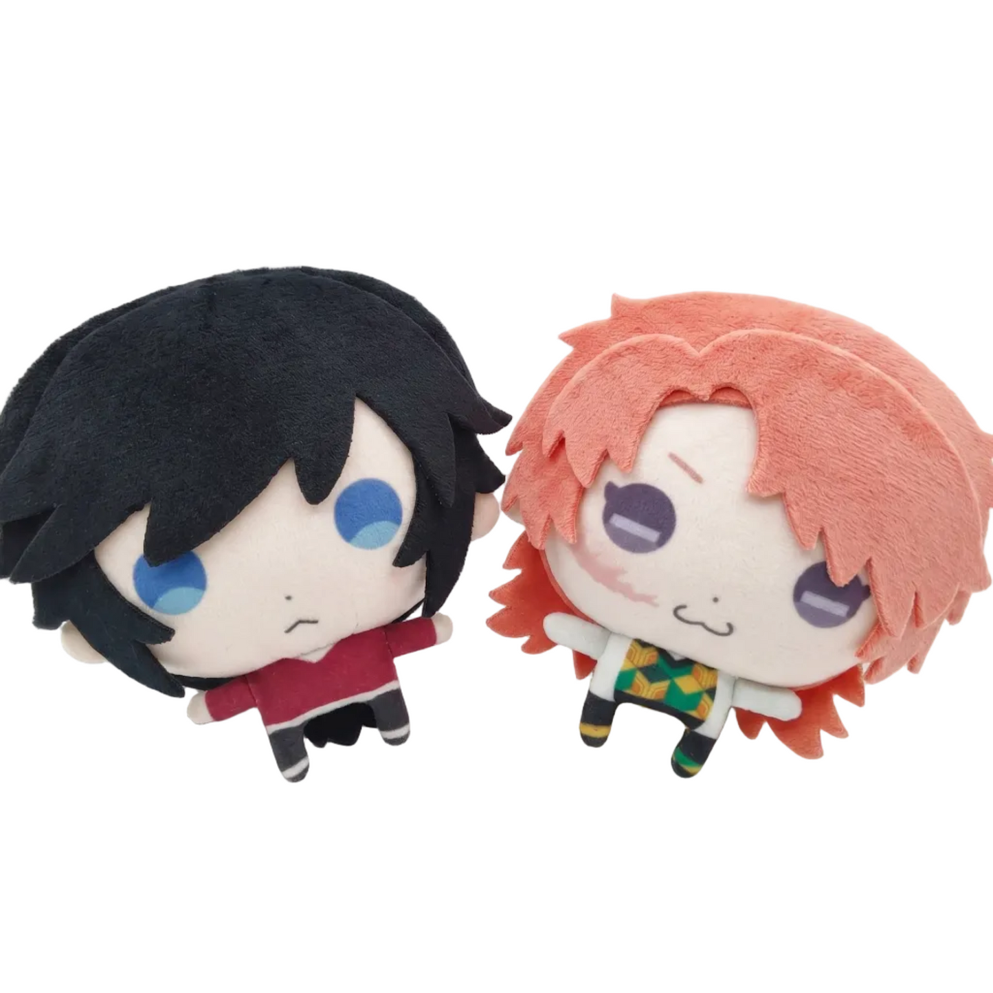 Giyu Tomioka plush handmade fan-inspired swordsman anime figure front view
