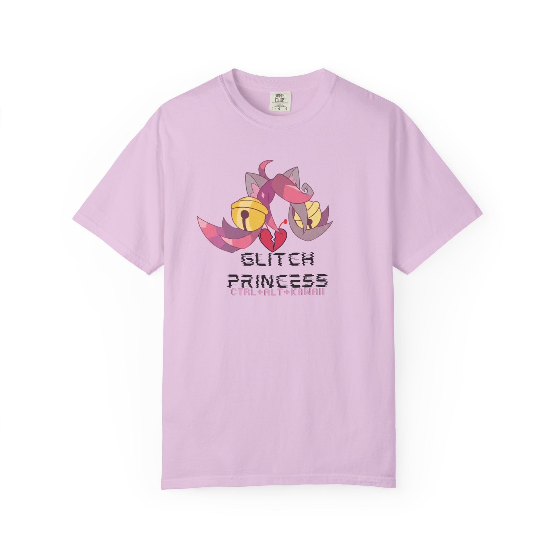 Glitch princess tees fit reference on a relaxed unisex silhouette
