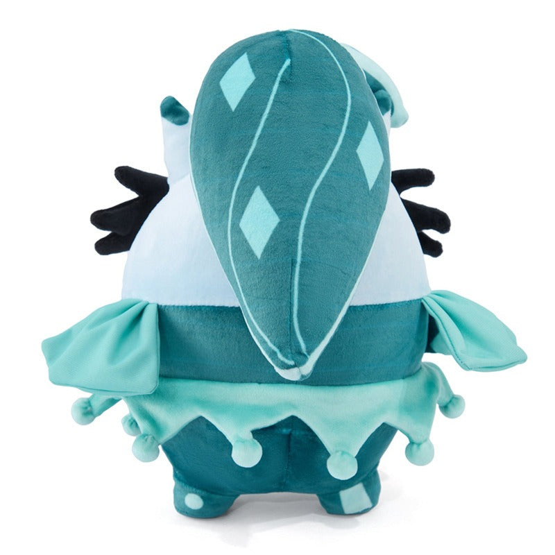 Glitz and Glam twin demon plush pair from Helluva Boss with retractable wing design
