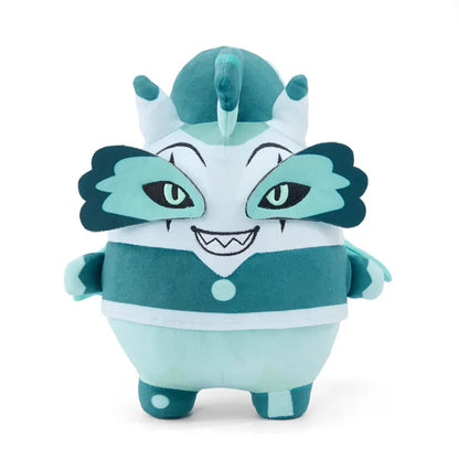 Glitz plush Helluva Boss twin demon with teal skin and lionfish fin hair

