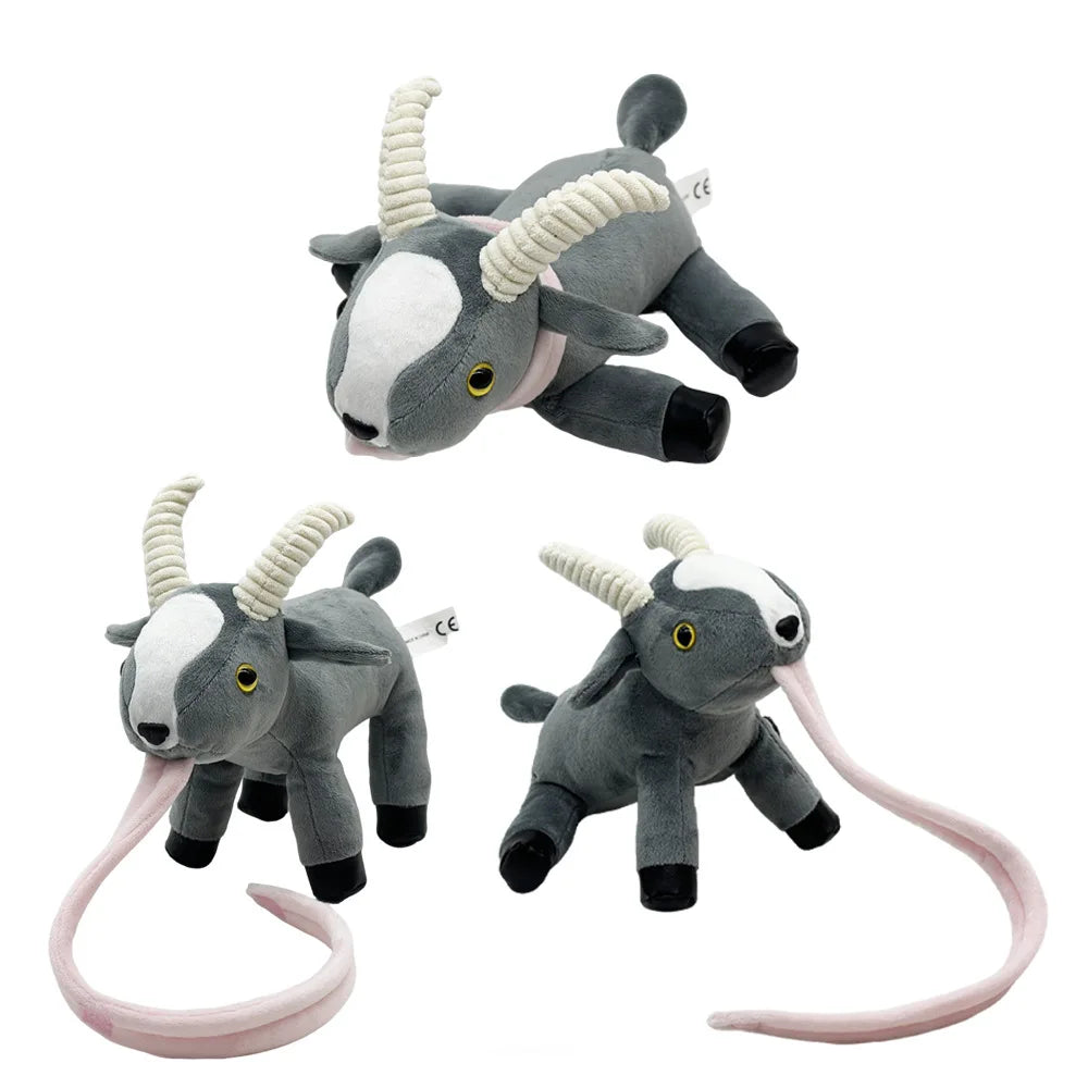 Goat Simulator plushie Pilgor chaos goat stuffed animal 22cm front view