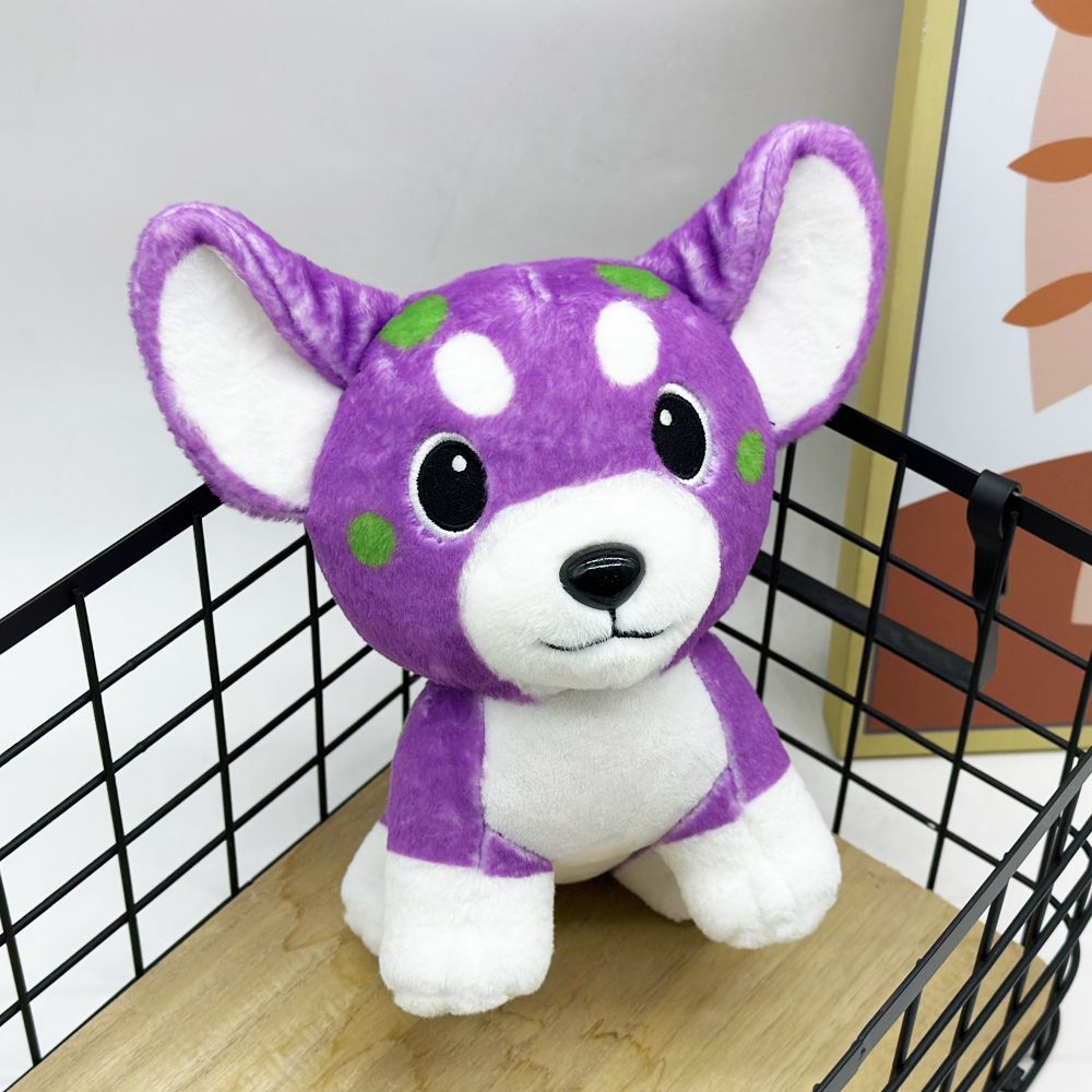 God Hand fan merch Poison Chihuahua 21cm plush on gaming shelf
