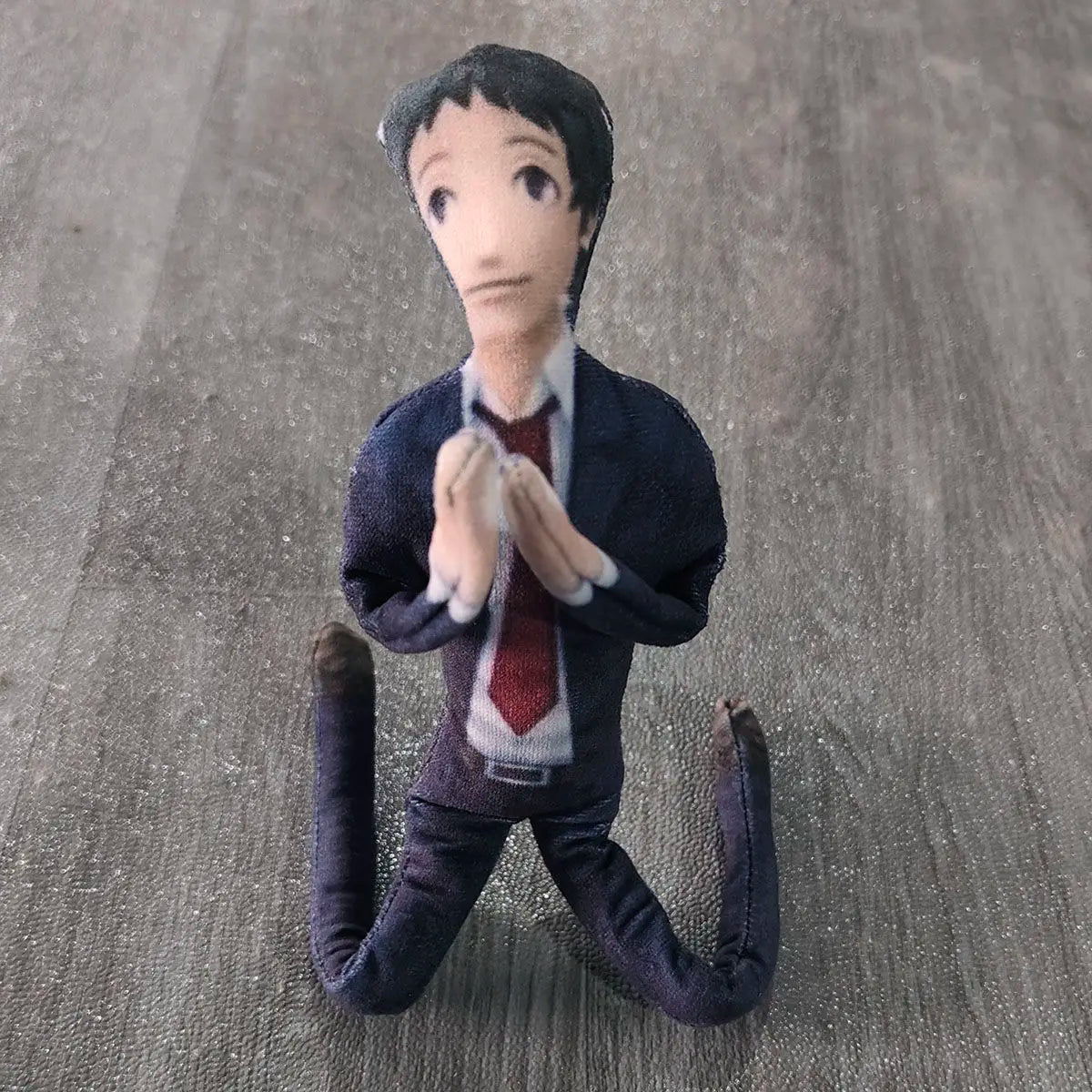 Golden plushies fan collection featuring Adachi character plush
